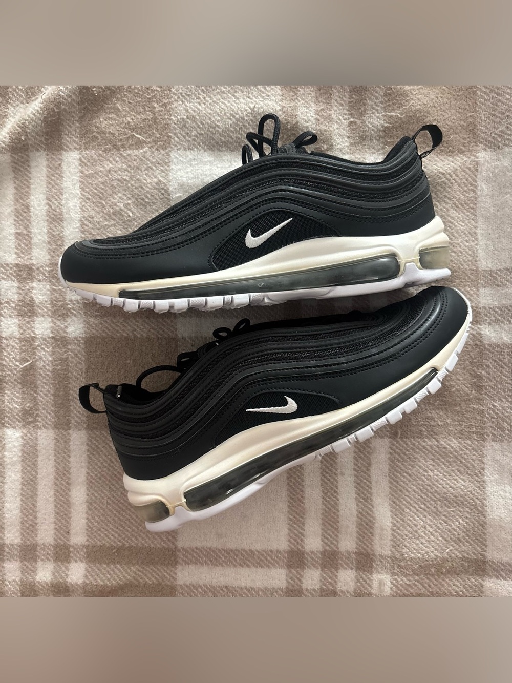 Nike Black and White Mens Air Max 97 Sneakers